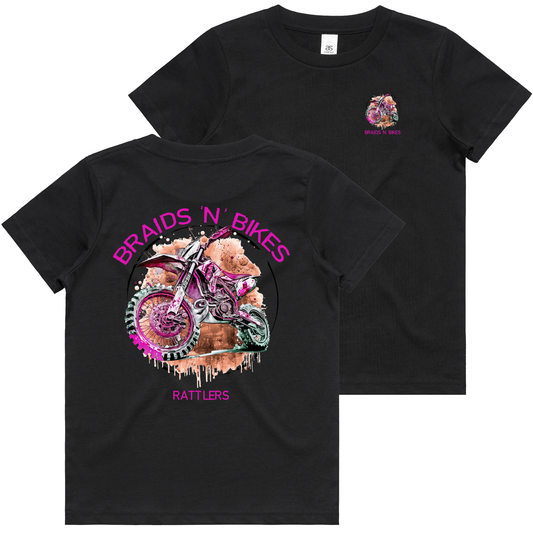 Braids 'N' Bikes Girls Tee