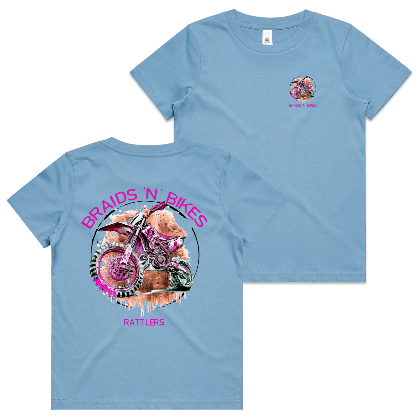 Braids 'N' Bikes Girls Tee