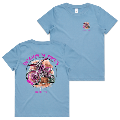 Braids 'N' Bikes Girls Tee