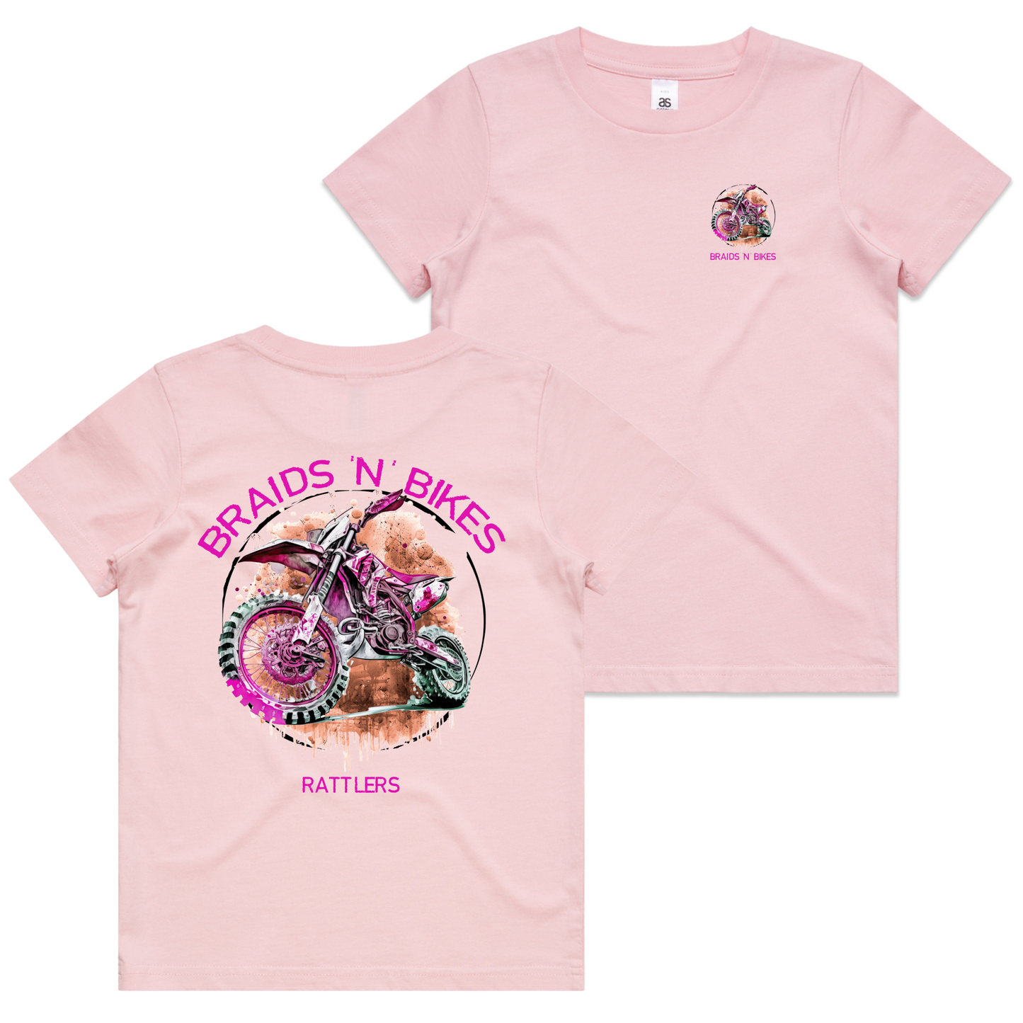 Braids 'N' Bikes Girls Tee
