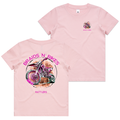 Braids 'N' Bikes Girls Tee