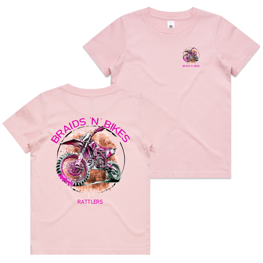 Braids 'N' Bikes Girls Tee