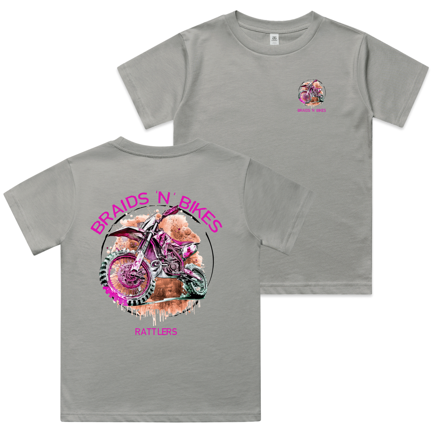 Braids 'N' Bikes Girls Tee