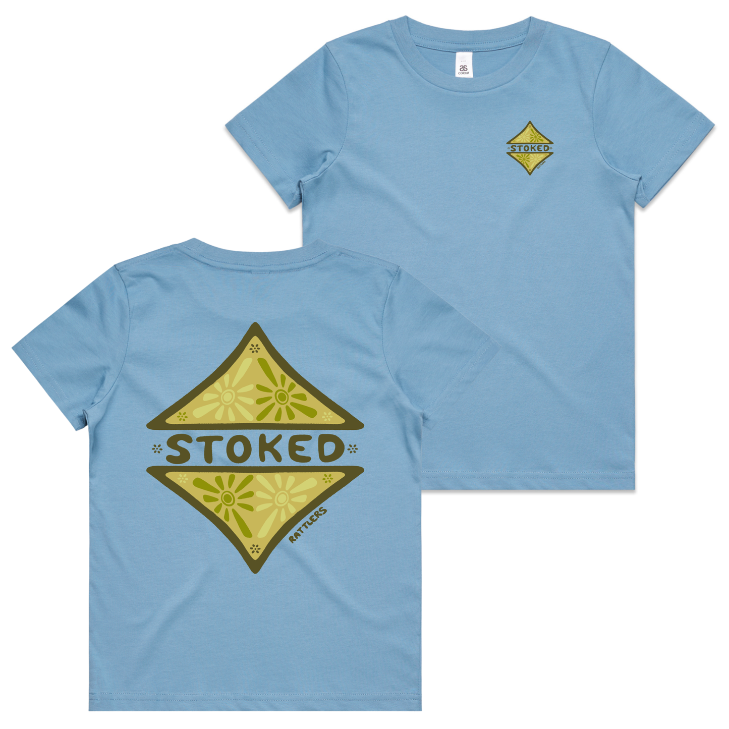 Stoked Green Girls Tee
