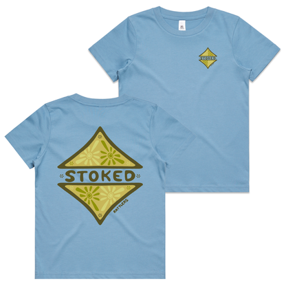 Stoked Green Girls Tee