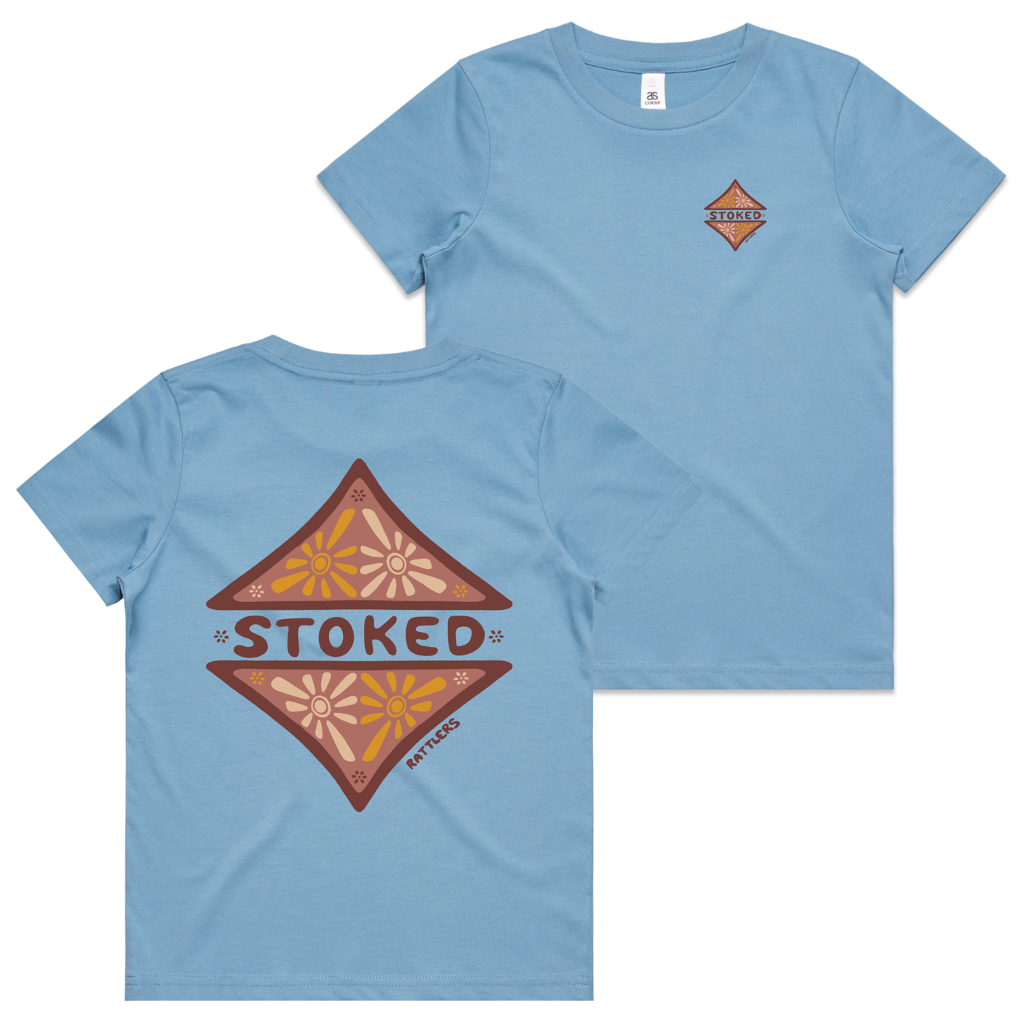 Stoked Pink Girls Tee