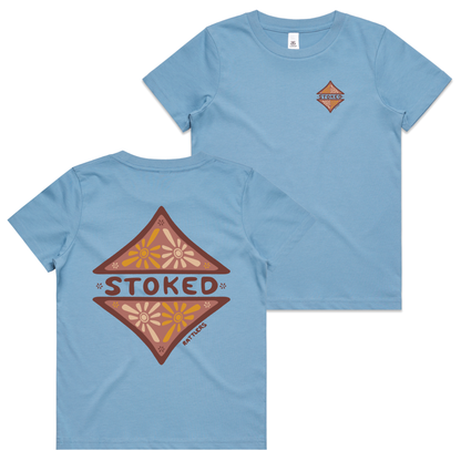 Stoked Pink Girls Tee