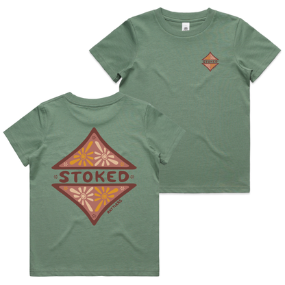 Stoked Pink Girls Tee