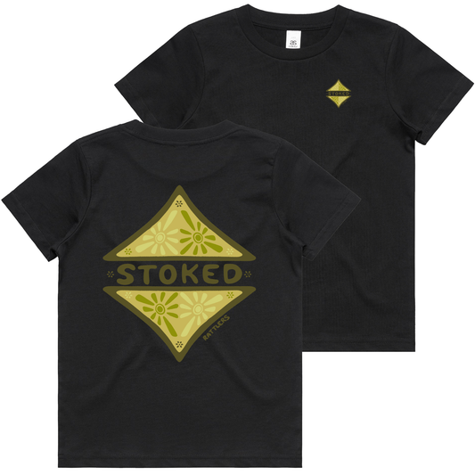 Stoked Green Girls Tee