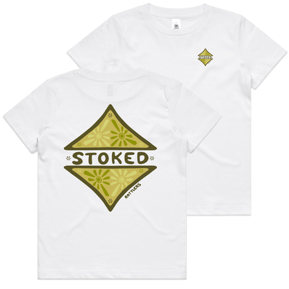 Stoked Green Girls Tee