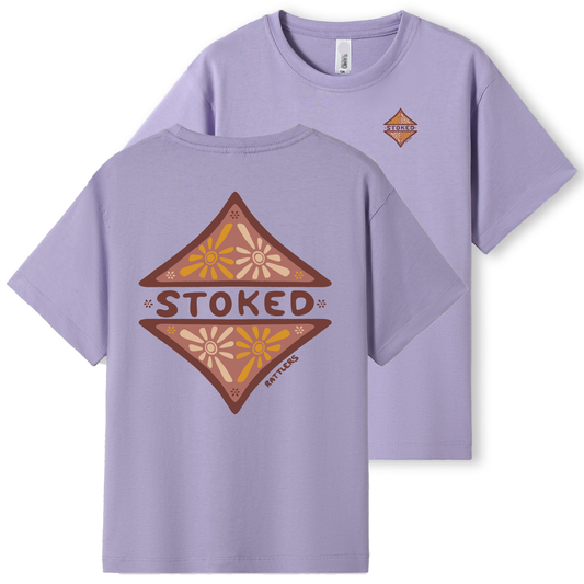 Stoked Pink Girls Tee